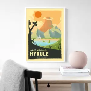 Legend of Zelda Hyrule travel posters video game poster canvas poster, mural, art poster, home decoration, player room decoration