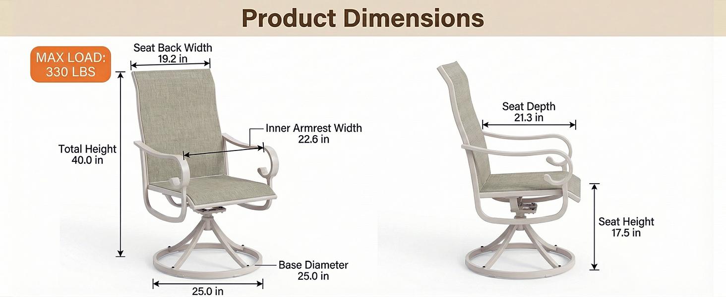 SOLVYA Rocking Bistro Chairs Set, All Weather Metal Outdoor Patio Chairs, Rocker Chairs for Backyard, Poolside, Garden, Balcony