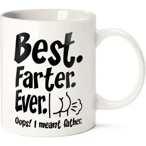 Fathers Day Funny Gifts for Husband Dad Him From Daughter Son Kids Wife - 11 OZ Ceramic Coffee Mug