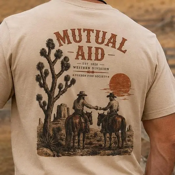 Men's Classic Charcoal Short-Sleeve Mutual Aid Firefighter Shirt, Casual Tops for Daily Wear, Shortsleeve