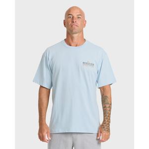 Quiksilver | Waterman Off The Grid Sueded Short Sleeve T-Shirt | Men's Graphic Print Signature Logo | Everyday Wear & Casual Streetwear