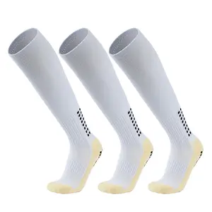 3 Pairs Non-Slip Breathable Knee-High Compression Soccer Socks | for Men & Women - Sports Socks for Football, Basketball, Baseball, Cycling, Running, Hiking, Tennis & Skateboard