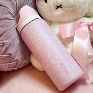 Owala 24oz/32oz Insulated Water Bottle Floral Ribbon  Leakproof Straw Lid Stainless Steel Vacuum Bottle BPA Free Cold 24H Travel Gym Bottle