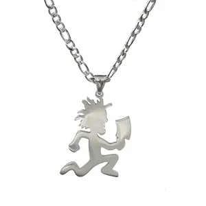 Jugallo Hatchetman Necklace Stainless Steel Hatchetman Pendant Charm High Polished Choose Chain Insane Clown icp necklace hatchetman juggalo jewelry for Women and Men, boys, girls clown pose merch
