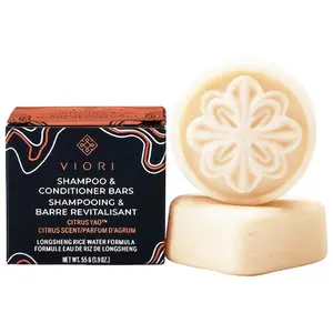 Viori  Mini Citrus Yao Shampoo & Conditioner Bar Set travel anti-dandruff anti-itching trending quick growth ouai detox moisturising natural hair Obsessed Haircare curly