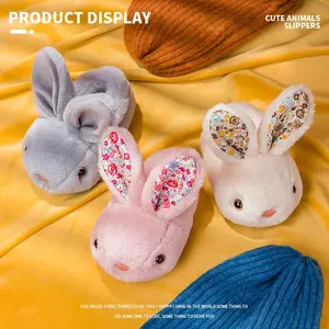 Soft Plush Toddler Rabbit Slippers – Winter Indoor Bunny Shoes for Girls & Boys