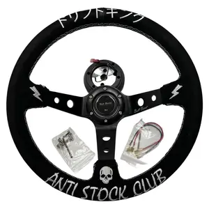 350mm Steering Wheel + Short Hub Adapter Kit For Mazda Miata RX-7 RX-8 MX-3 MX-6