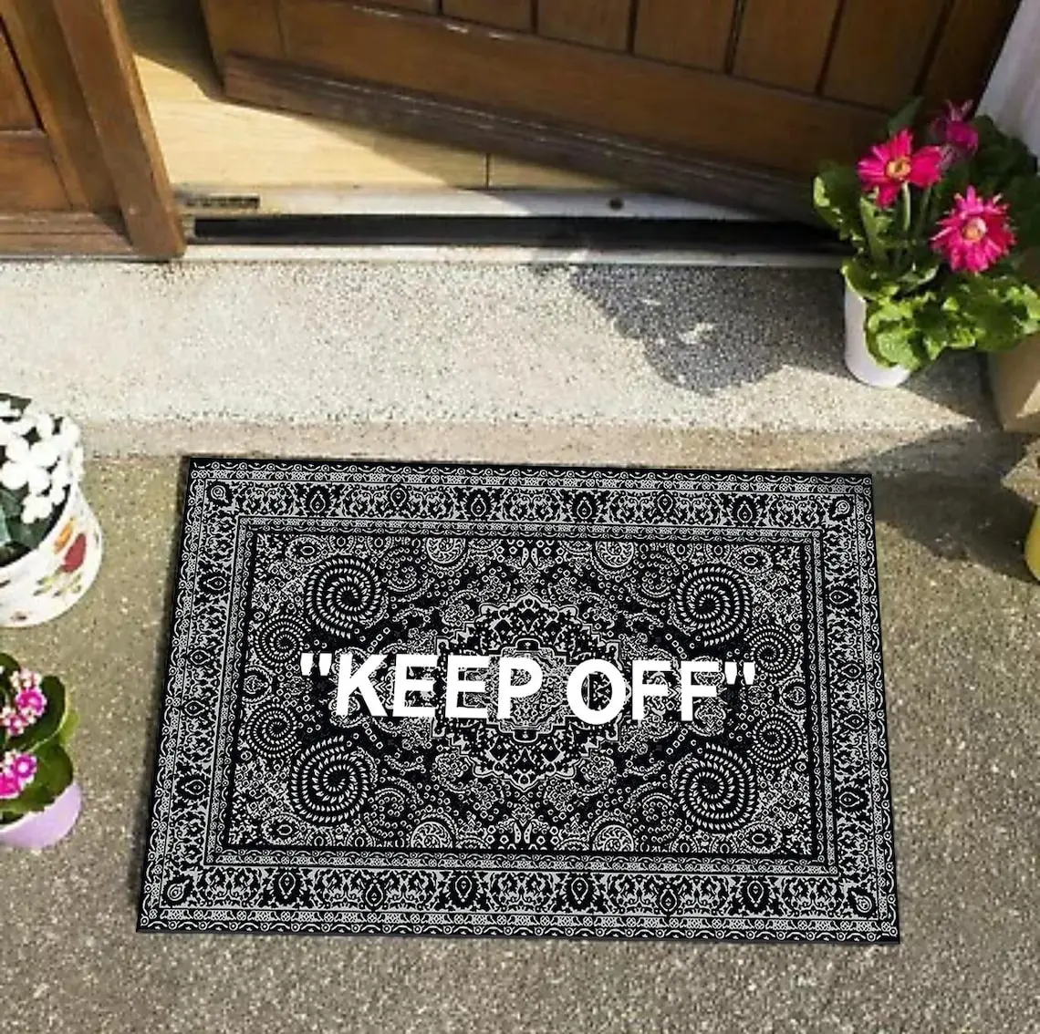 Keep Off Doormat, Housewarming Gift, Funny Doormat, Keep Off,  Keep Rug Rubber Doormat