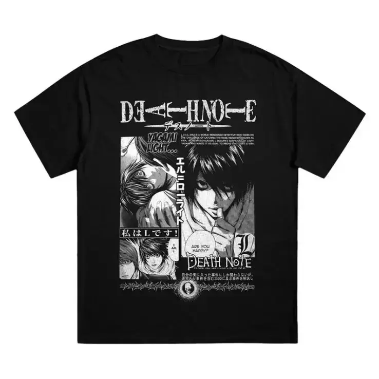 Summer Anime Vintage Graphic Tee, Shinigami Eyes Tee, Death Note Shirt, Manga Anime Shirt, Unisex T-Shirt, Anime Clothing Top Menswear Womenswear Streetwear