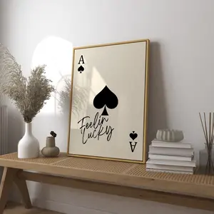 Ace of Spades Print, Playing Card Poster, Trendy Retro Art, Bar Decor, Kitchen Print Gift, Kitchen Aesthetic Decor, Modern Home Gallery Wall