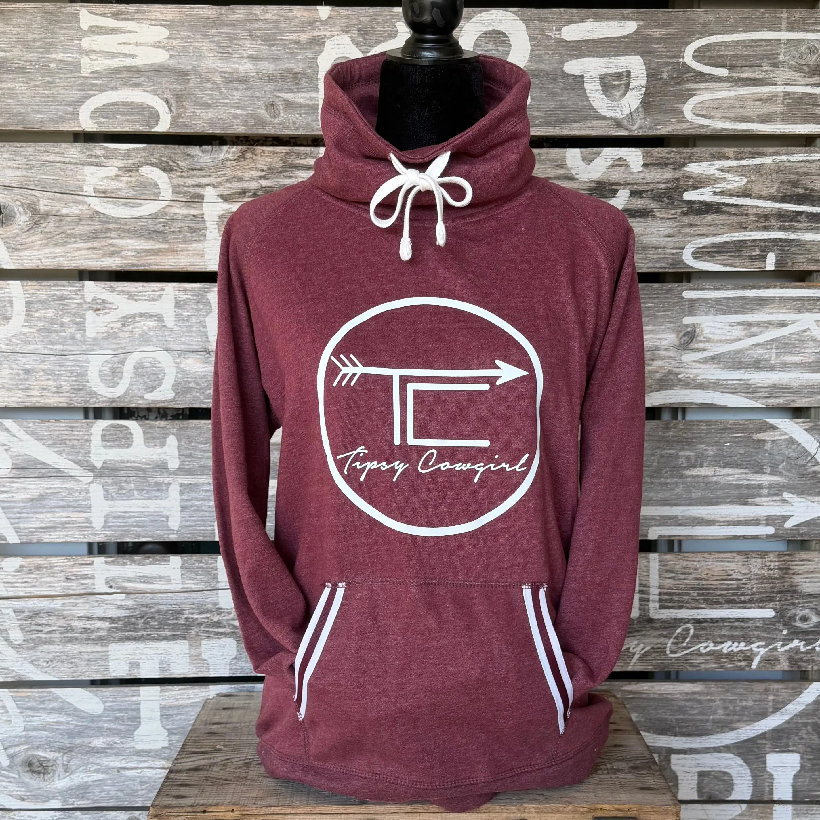 Tipsy Cowgirl Signature Cowl Neck Hoodie