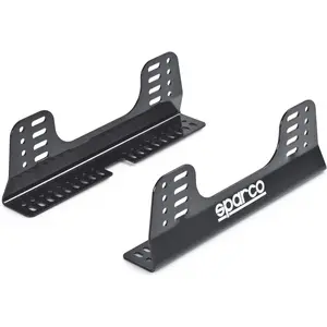 Sparco Seat Bracket, Competition, Side Mount, FIA Approved, Adjustable, Steel, Black Powder Coat, Universal, Kit
