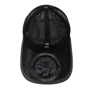 New model of extended brim solar-powered fan cap, rechargeable fan baseball cap, breathable summer outdoor sun hat