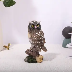 Mini Owl Figurine, Realistic Resin Owl Statue, Home Garden Decoration, Ornaments, Cute Animal Sculpture, Yard Office Desktop Decor, Perfect Gift for Owl Lovers