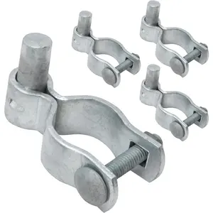 /8" Chain Link Gate Hinge, Galvanized Male  Hinge, for /8" OD , Chain Link Fence Hardware, 4 count