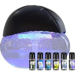 Water-Based Purifier Air Washer, Revitalizer with 7 Color lights- Plus Lavender, Aqua Lily, Breathe Easy,  Mist, Neverland, Water Hyacinth, 15ml Each
