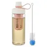 SUSTEAS BPA-Free Reusable Portable Cold Brew Tumbler Cup - Washable Water Bottle with Digital Scale, Dual-Function Lab Filter Net, 160 Micron Smooth Sip, Silky No-Grit Sip, Ideal for Adults’ Commute, Camping