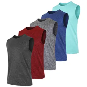 Men's Multi Pack Moisture Wicking Performance Short Sleeve & Sleeveless Active Tees