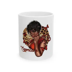 Fierce Capricorn Ceramic Mug | Zodiac Mug for Astrology Lovers | Coffee or Tea Mug | Stylish Gift for Birthdays & Holidays