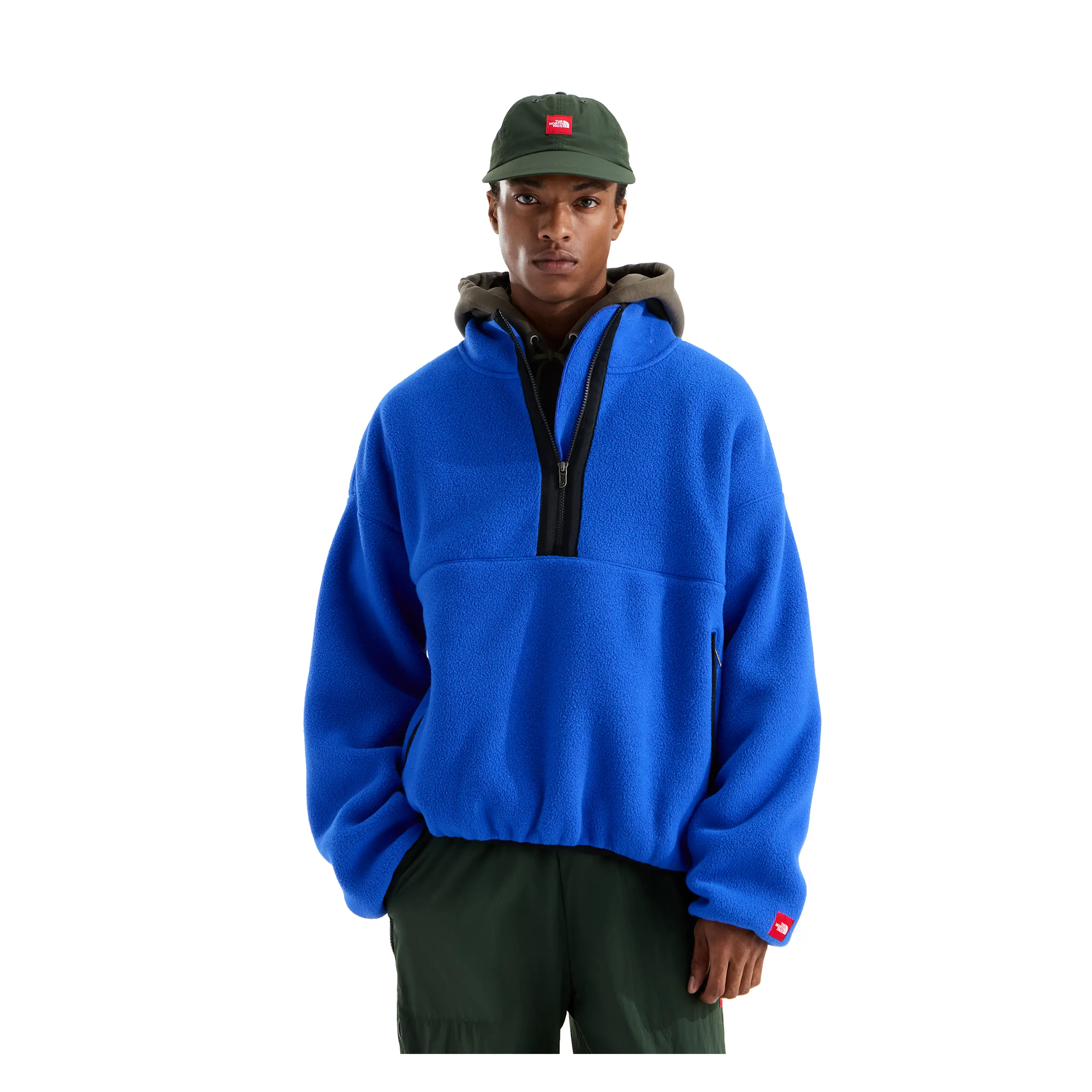 TNF Red Box 1/4 Zip Fleece - Blue