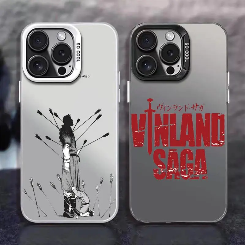 Vinland Saga Anime Artwork Cellphone Casing - Protective Silver IMD Laser Color Cover, Device Protector for iPhone 17,16,16 Plus,15,14,13,12,11 Pro Max Mobile Phone Accessories, Iphone 16 Plus