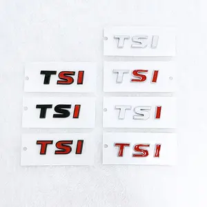 2026 New New 3d ABS Chrome Black Logo TSI Emblem Letters Car Trunk Badge For 4 5 6 7 TSI Sticker Accessories for your car