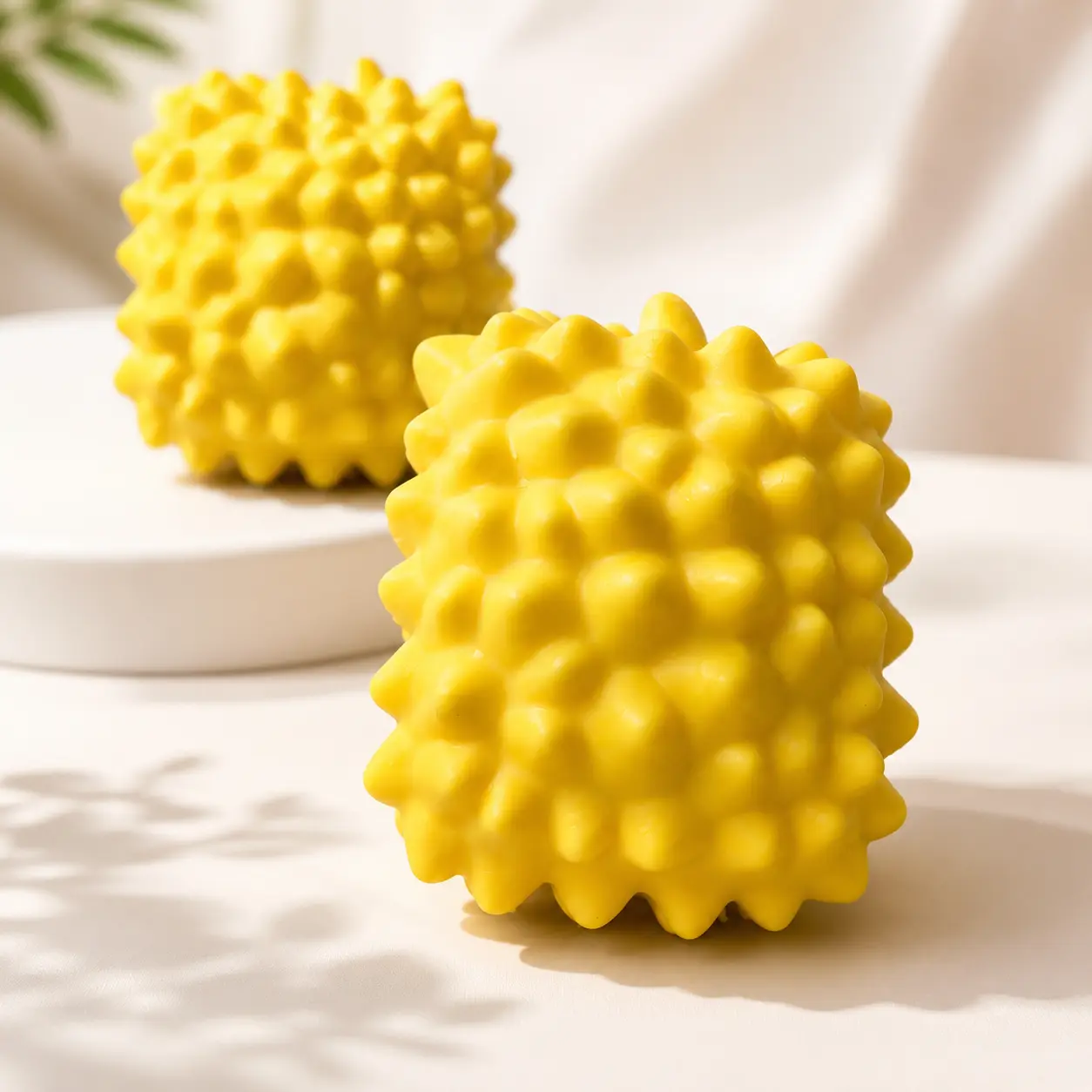 Adorable Yellow Durian Shaped Stress Squeeze Ball Portable Pocket Fidget Toy For Adults Kids Relieve Anxiety Stress & Irritability