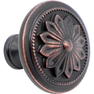 10 Pack - Oil Rubbed Bronze Cabinet Hardware: 1.4" Round Knobs for Cabinets & Drawers
