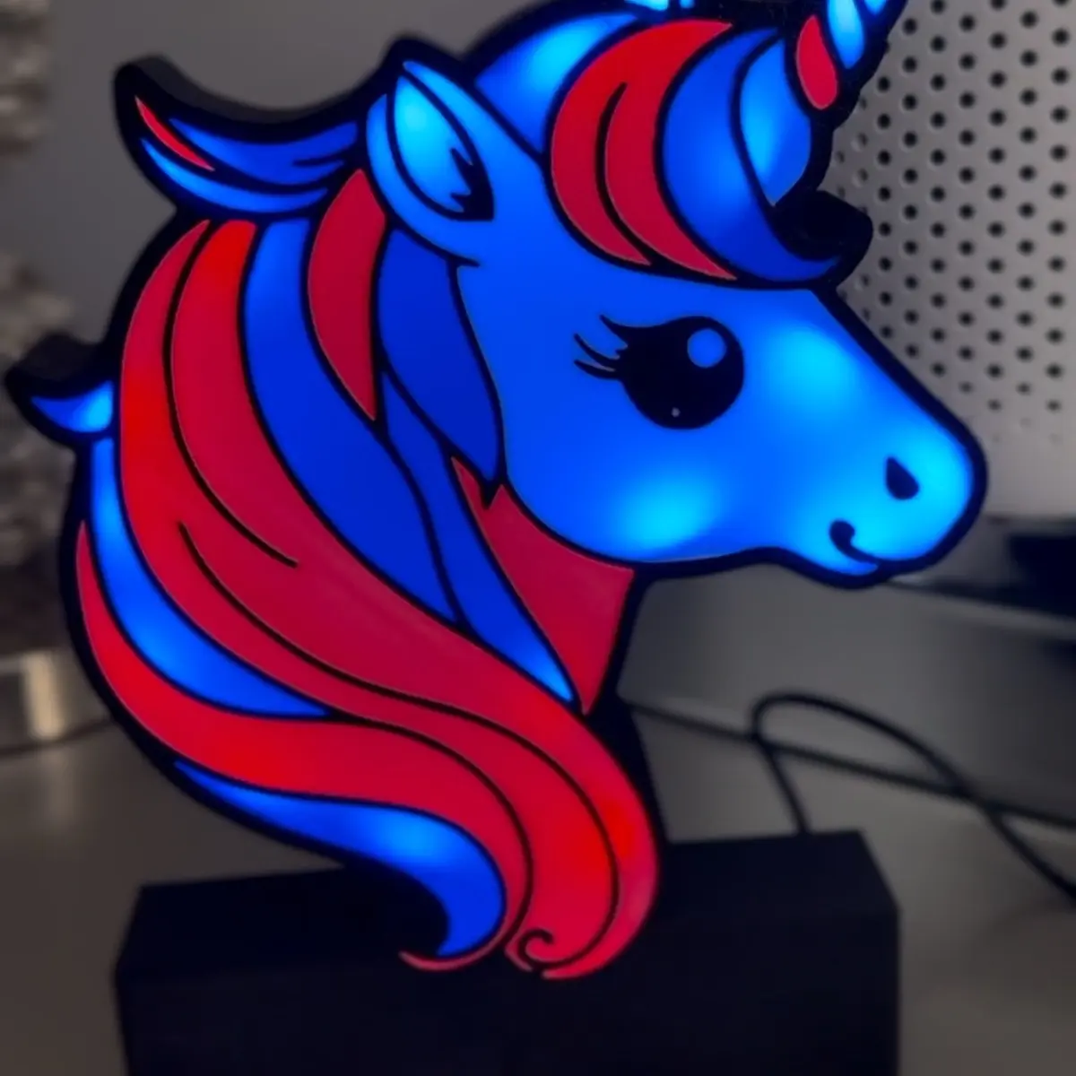 Unicornio lámpara para dormitorio de niña