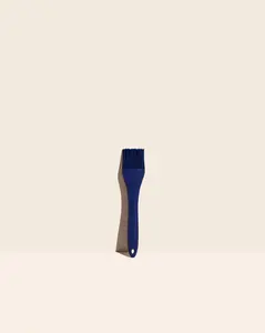 Platinum Silicone Basting Brush with Flexible Bristles, Handles, Precision Tip, Tapered Head & Zigzag Flaps - Odor-Resistant Kitchenware, Rack-Compatible BBQ Utensil for Egg Glazing & BBQ Cooking