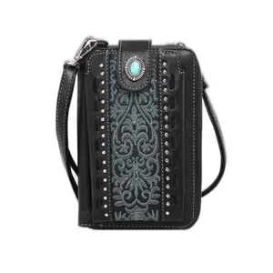 Embroidered Collection Phone Wallet/Crossbody