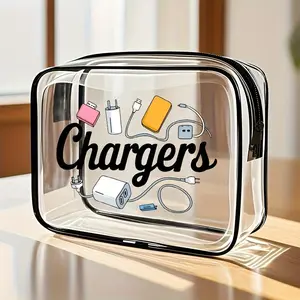 1PC Transparent Casual Handbag Suitable for Both Men and Women, Can Be Used as a Makeup Pouch/toiletry Bag/storage Pouch, Etc. - a Convenient, Portable Small Transparent Bag, Toiletry Bag with Zipper Closure and Carry Handle, travel essential