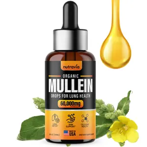 Mullein Extract Drops For Lungs - Extra Strength Organic Mullein Leaf Extract Tincture for Lung Health, Detox, Immune & Respiratory Support Better Lung Formula, Made in USA, Mullin Supplement (2oz)