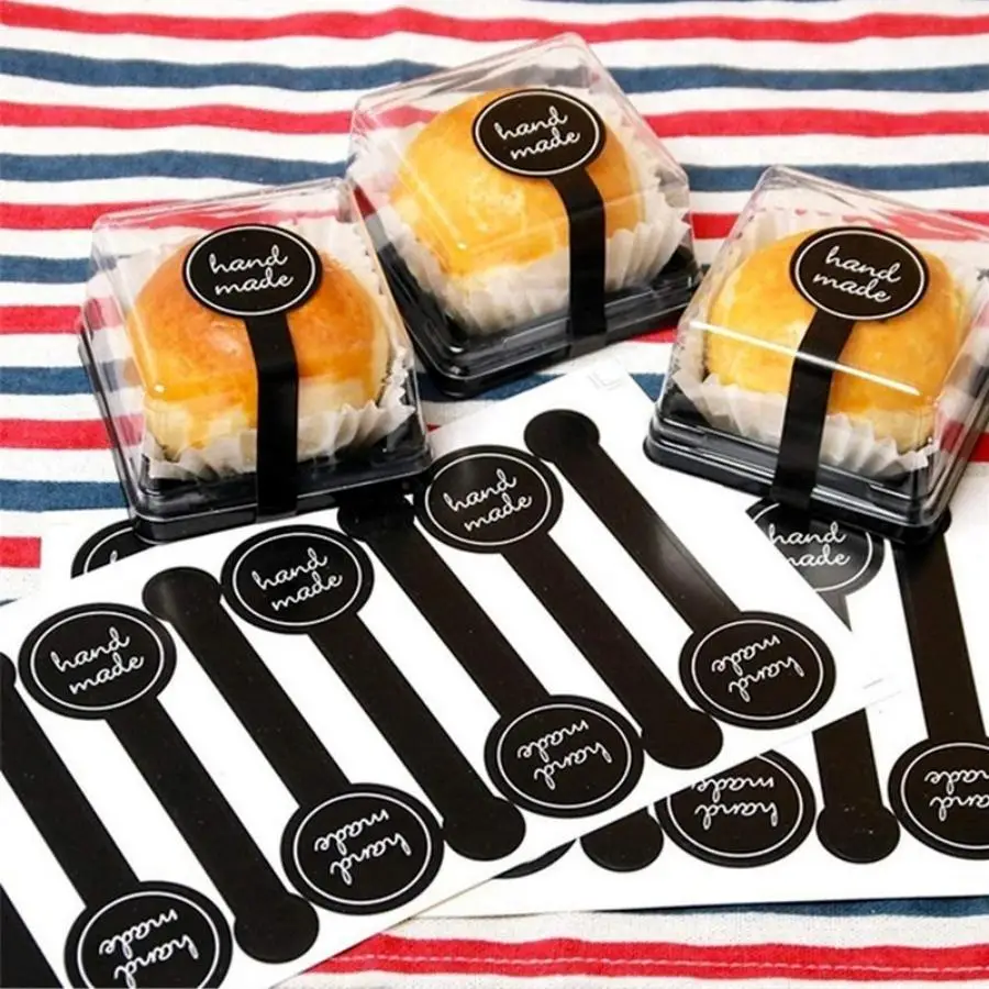 Baking Label Sticker, 100pcs/set Long Strip Sealing Sticker, Self Adhesive Baking Label Sticker