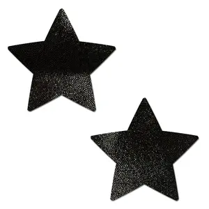 Star: Liquid Black Star Nipple Pasties by Pastease