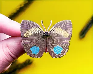 Aegina Numberwing Butterfly (Callicore lyca) Enamel Pin