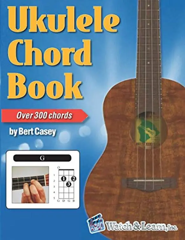USED Book - Ukulele Chord Book - Over 300 Chords by Bert Casey (Paperback) - english