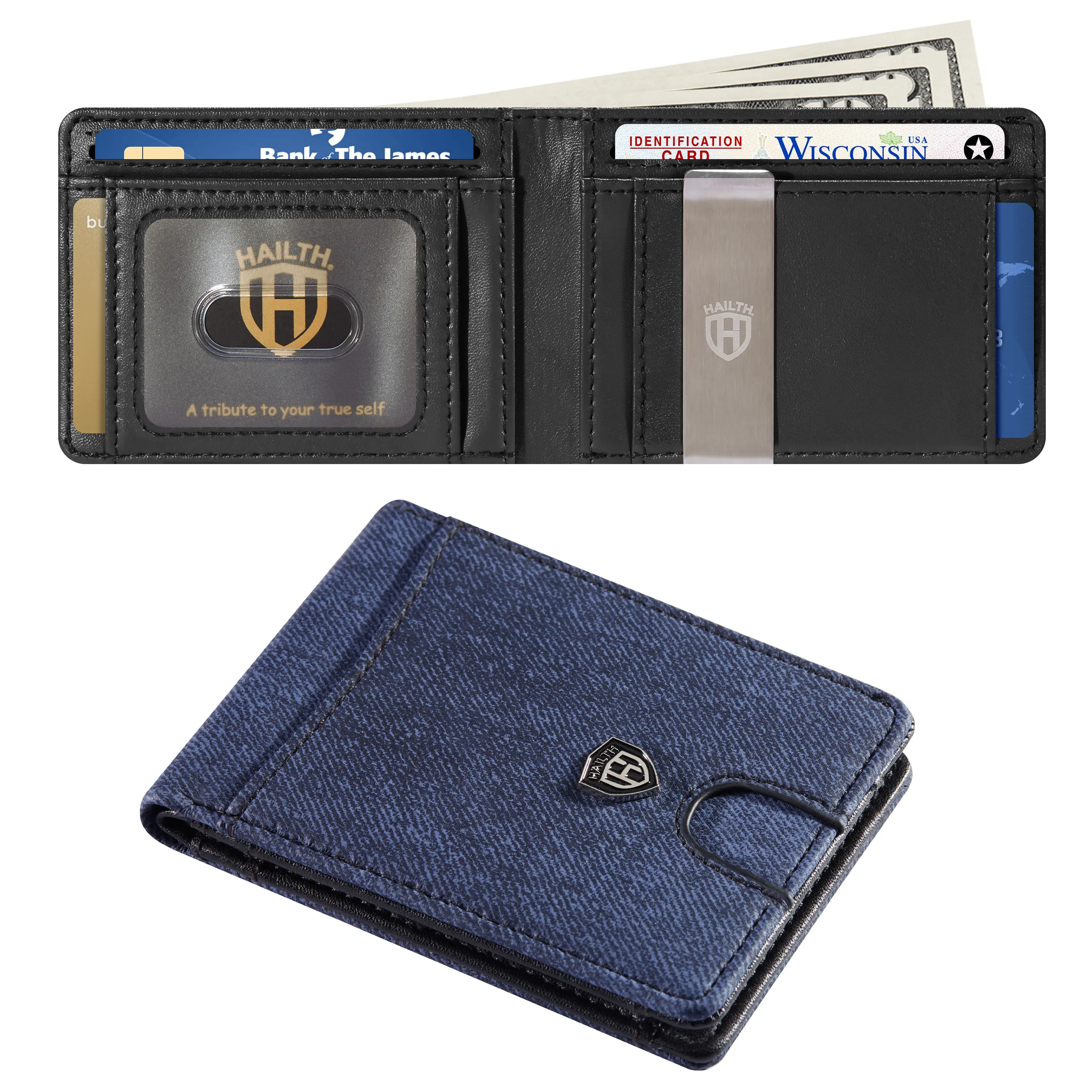 【2025 Ultra-Thin RFID Blocking】Wallet HAILTH Men’s Luxury Leather Wallet | 11 Card Slots + Coin Pocket | Perfect Father’s Day Gift
