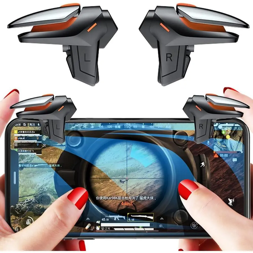 PUBG Mobile  Triggers, High  Shoot Aim Gaming Controller Gamepad Grip Joysticks Buttons, Support iOS/Android Smartphone