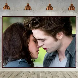 DIY  5d Diamond Painting Twilight Bella Diamond Mosaic Vampire DIY Diamond Embroidery Set Picture Couple Theme, Round Acrylic Gemstone, Frameless Handicraft Wall Decoration Set, Perfect Surprise Gift