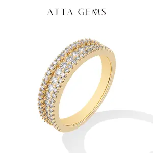 Fashionable Simple Design D Color VVS1 Fine Jewelry Moissanite Ring Wedding Celebration Daily Wear Replacement Ring Anniversary Gift R257