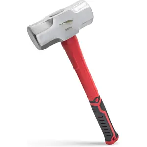 Sledge Hammer 3 Lb, Heavy Duty Sledgehammer with Non-Slip Rubber Grip, Hammer for Construction, Demolition, Gardening,  Improvement