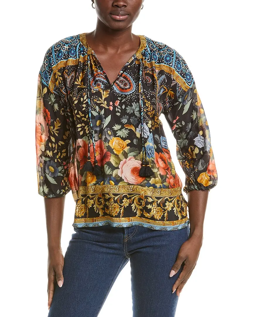 Johnny Was Petite Margot Silk Blouse