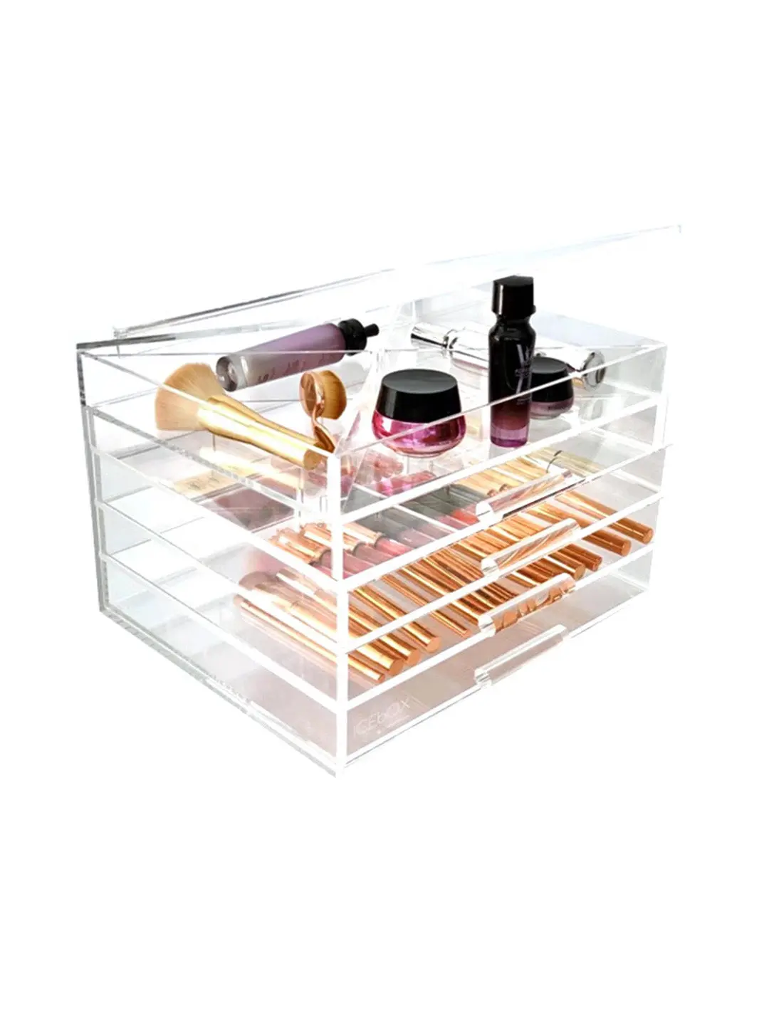 SHORTY WIDE ICEbOX makeup organizer is the only brand with more than 200 celebrity endorsements and customers! Established in 2010, we design and produce bespoke museum quality makeup organizers with the finest materials. See our celebs on our site!