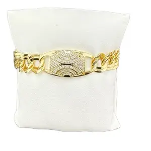 Men's Gold Plated ID Bracelet for Fashionable and Practical Accessory
