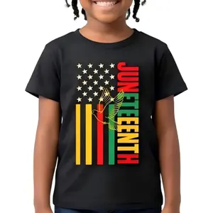 Juneteenth Cotton T-shirt Kids Happy Juneteenth Freedom Tee Boys Girls Toddler Shirt