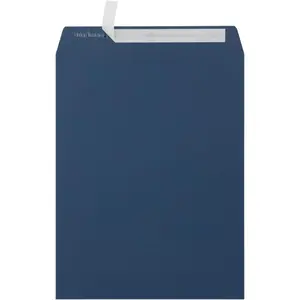 10 x 13 Open End Envelopes Peel & Press Navy Blue 80lb. Text 50 Qty
