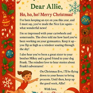 Letters from Santa personalized
