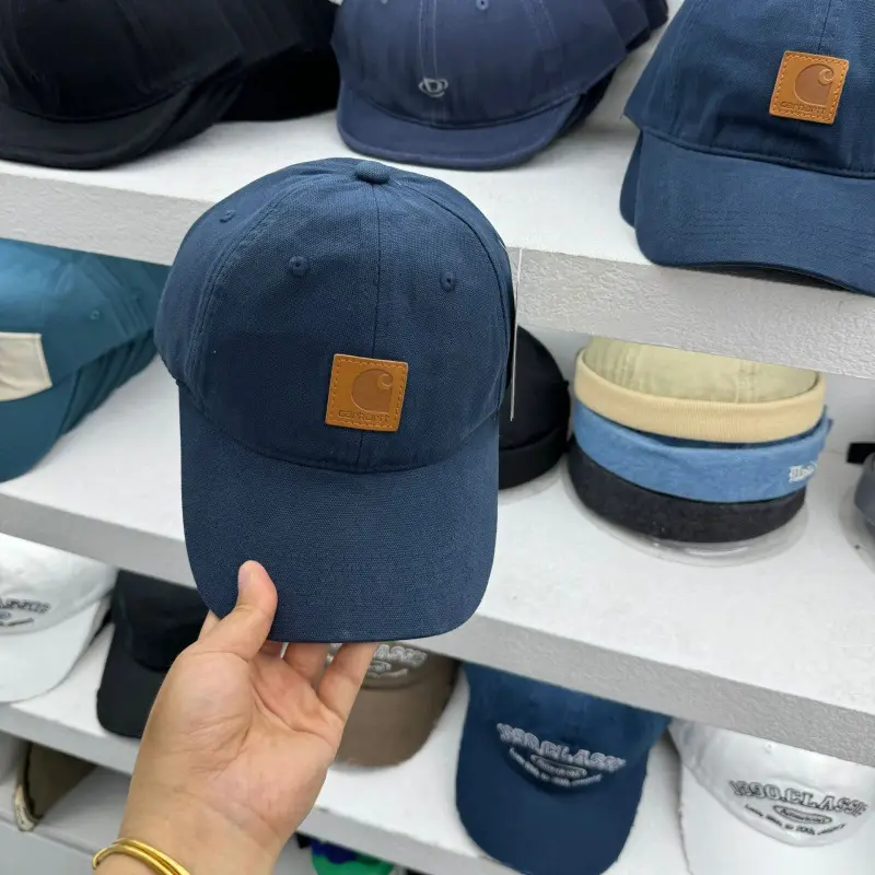 Vintage Washed Soft Top Baseball Cap, Minimal Leather Patch Curved Brim Dad Hat, Men Women Outdoor Casual Sun Protection Adjustable Hat