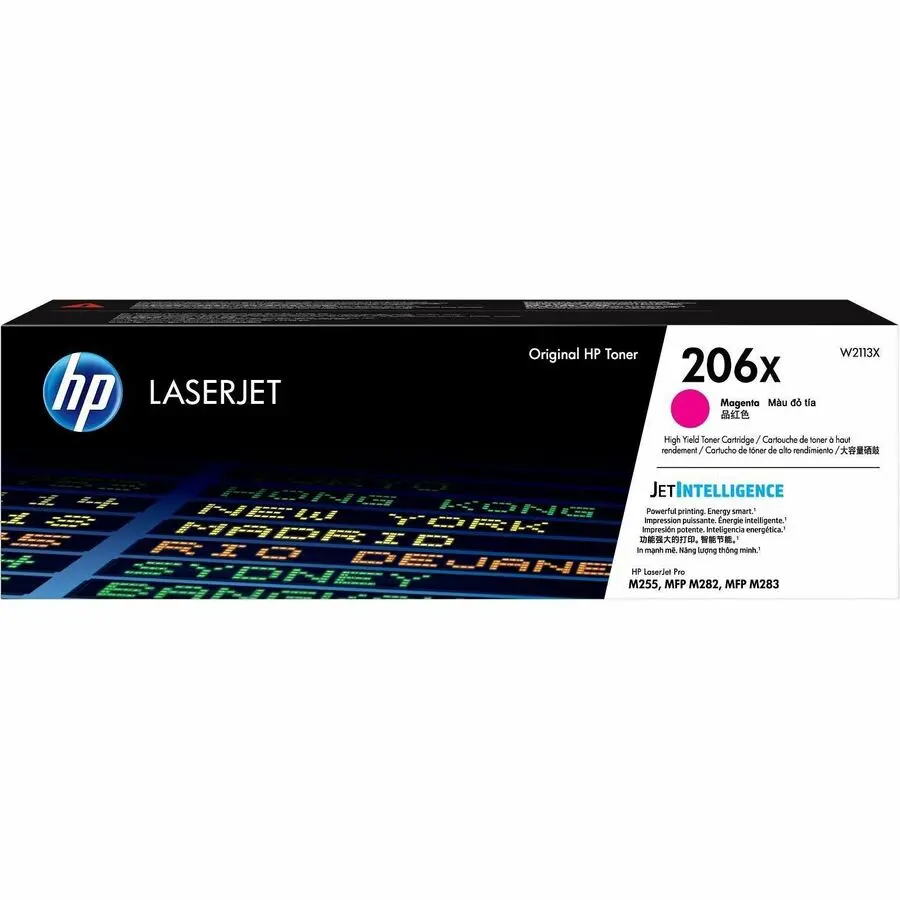 HP 206X Toner Cartridge Magenta W2113X High Yield for M255dw, M283fdw, M283cdw